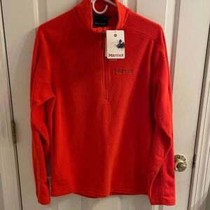 NWT Marmot Mars Orange Rocklin Half-Zip Fleece